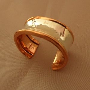 Handmade Sterling and Copper Cuff Bracelet